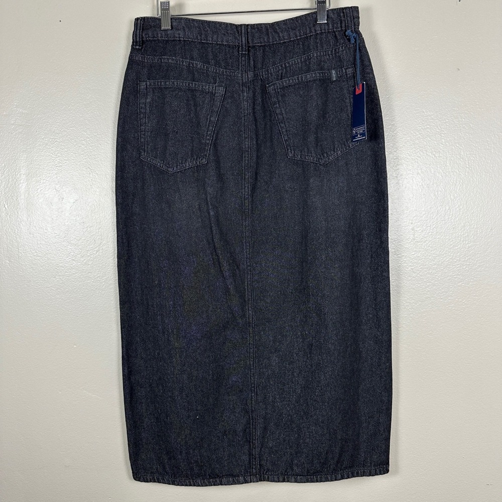 Buffalo Women's 30 Samantha High Rise Denim Midi Skirt‎ Black BJLD00026